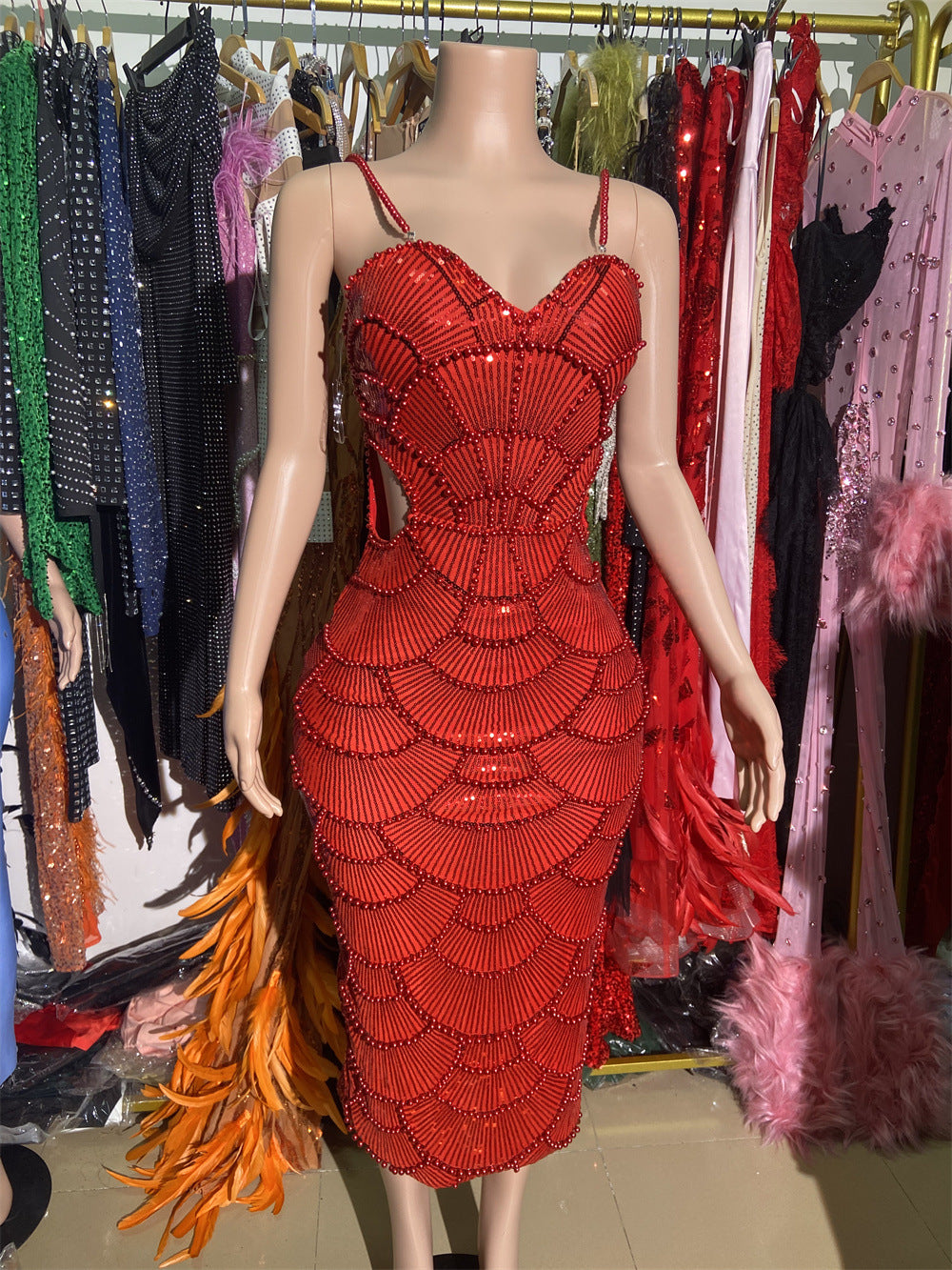 Design Fashion Bead Suspender For Party Dresses