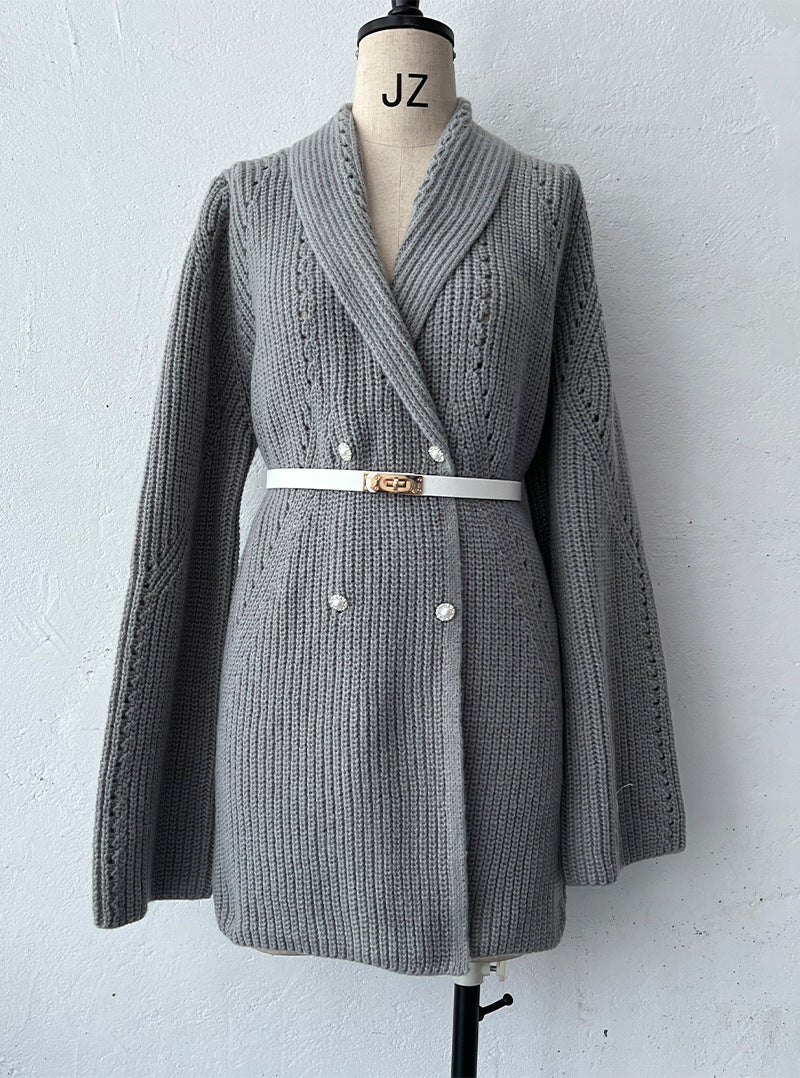 Graceful Unique Nightgown Knitted Dress Slimming Sweaters