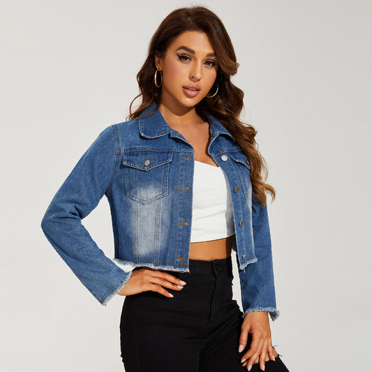 Women's Fashion Versatile Charming Slouchy Denim Jackets
