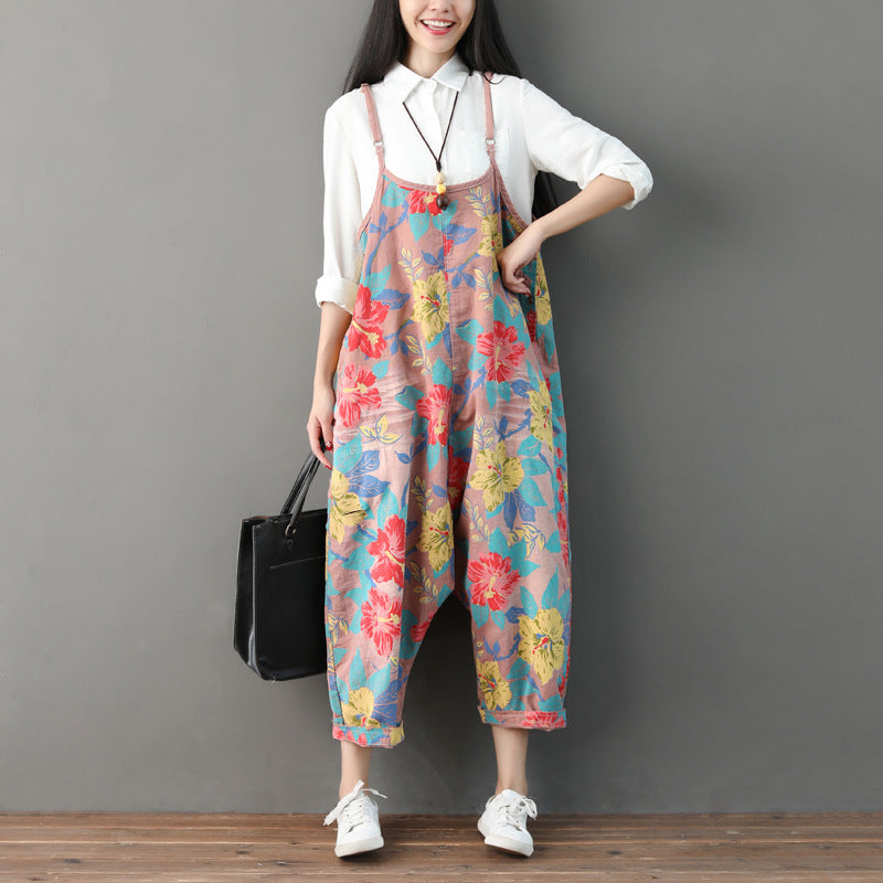 Adjustable Suspenders Ethnic Style Thin Cropped Big Crotch Suspender Jeans