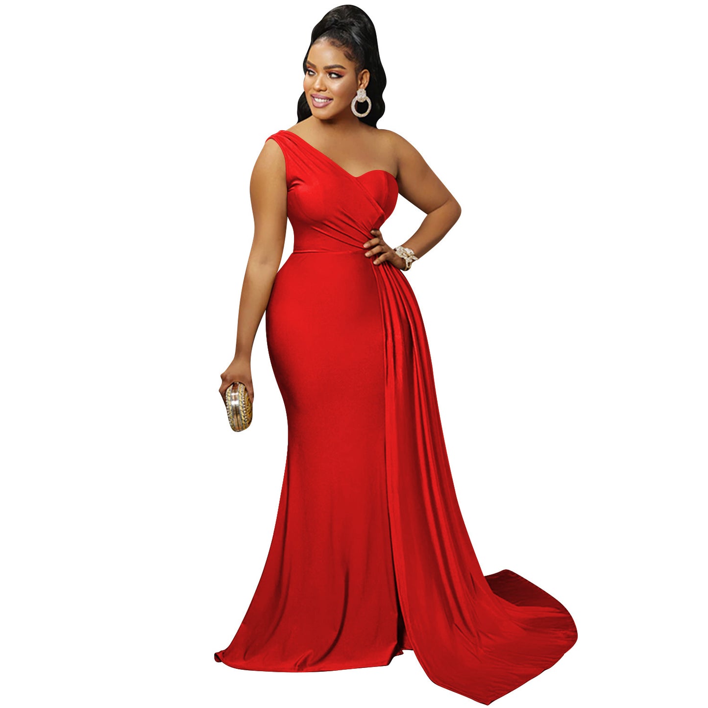 Women's Fashion Solid Color Party Tight Sleeve Dress Dresses