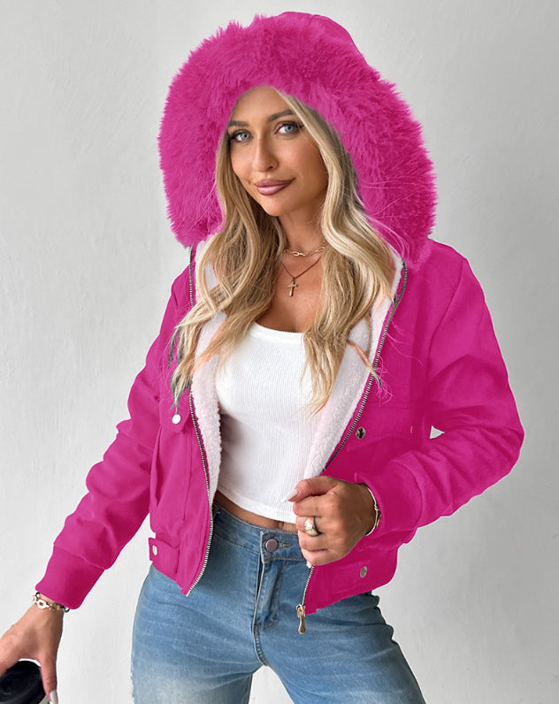 Women's Versatile Trendy Casual Furry Lining Jackets