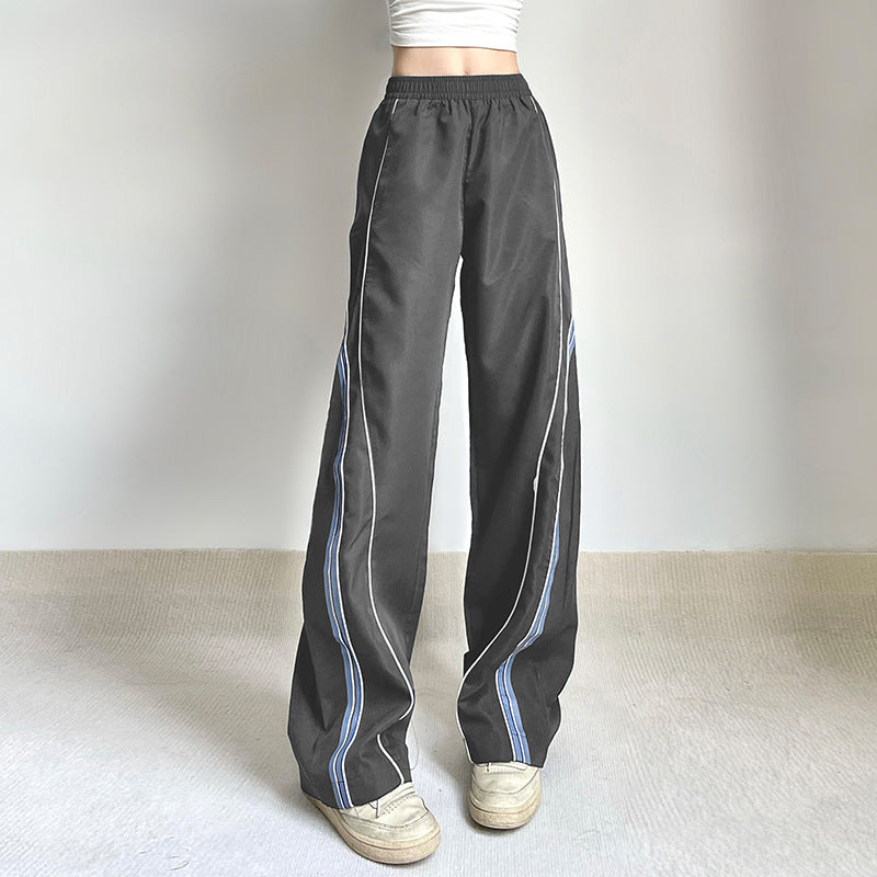 Casual Woven Personality Street Loose Elastic Waist Pants
