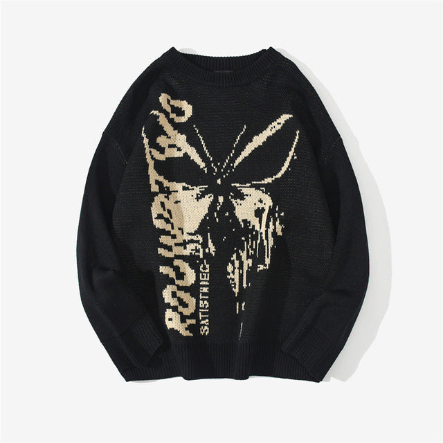 Women's & Men's & Personality Street Printed Round Neck Sweaters