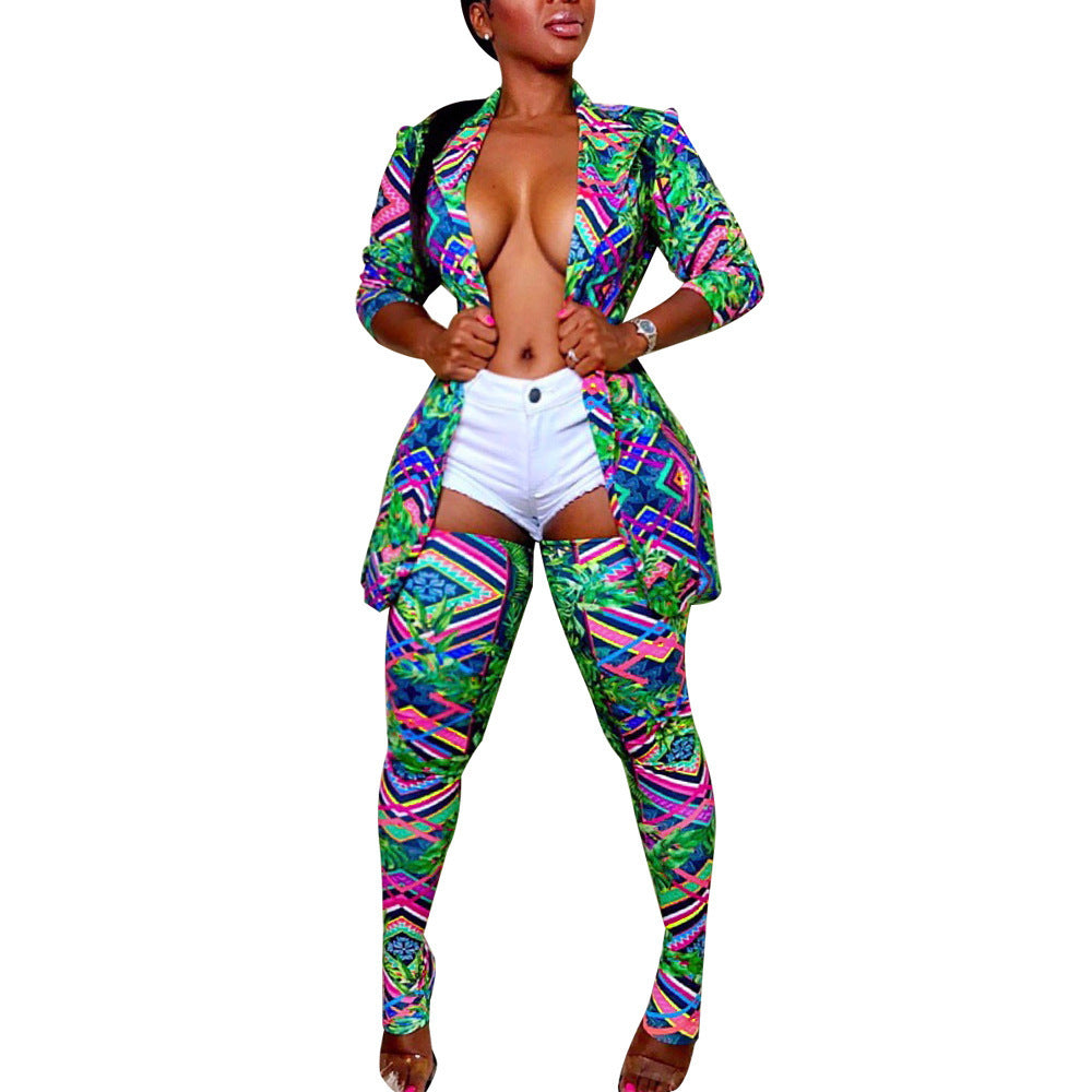 Turn-down Collar Slim Fit Long Coaster Suits