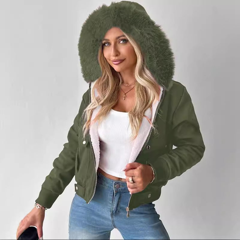 Women's Versatile Trendy Casual Furry Lining Jackets