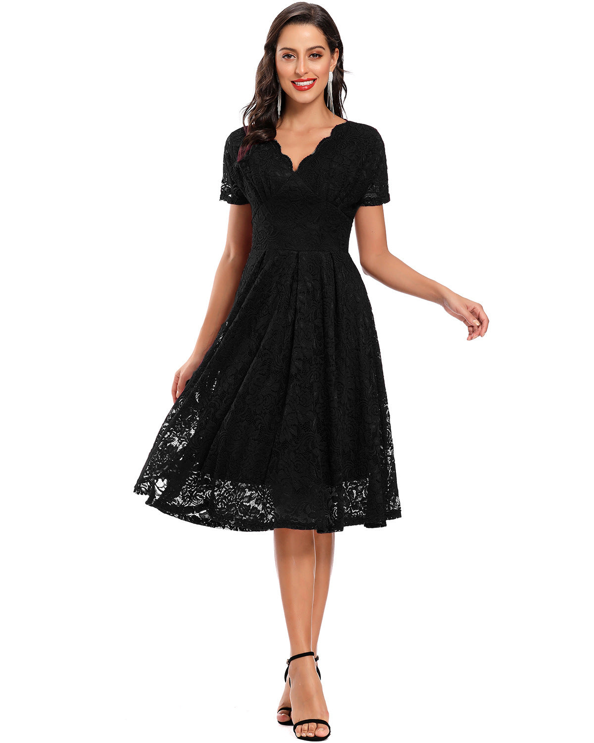 Lace Collar Bridesmaid Dress First-hand Temperament Dresses