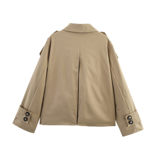 Women's Classy Lapel Double Breasted Trench Coats