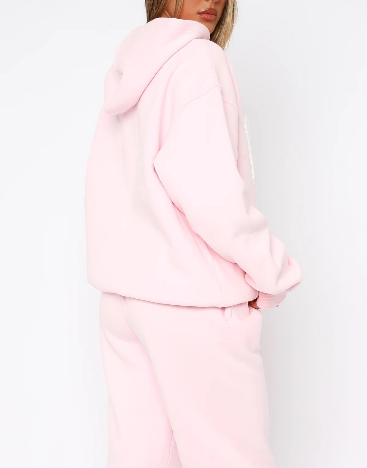 Women's Letter Print Long Sleeve Pullover Hoodie Suits