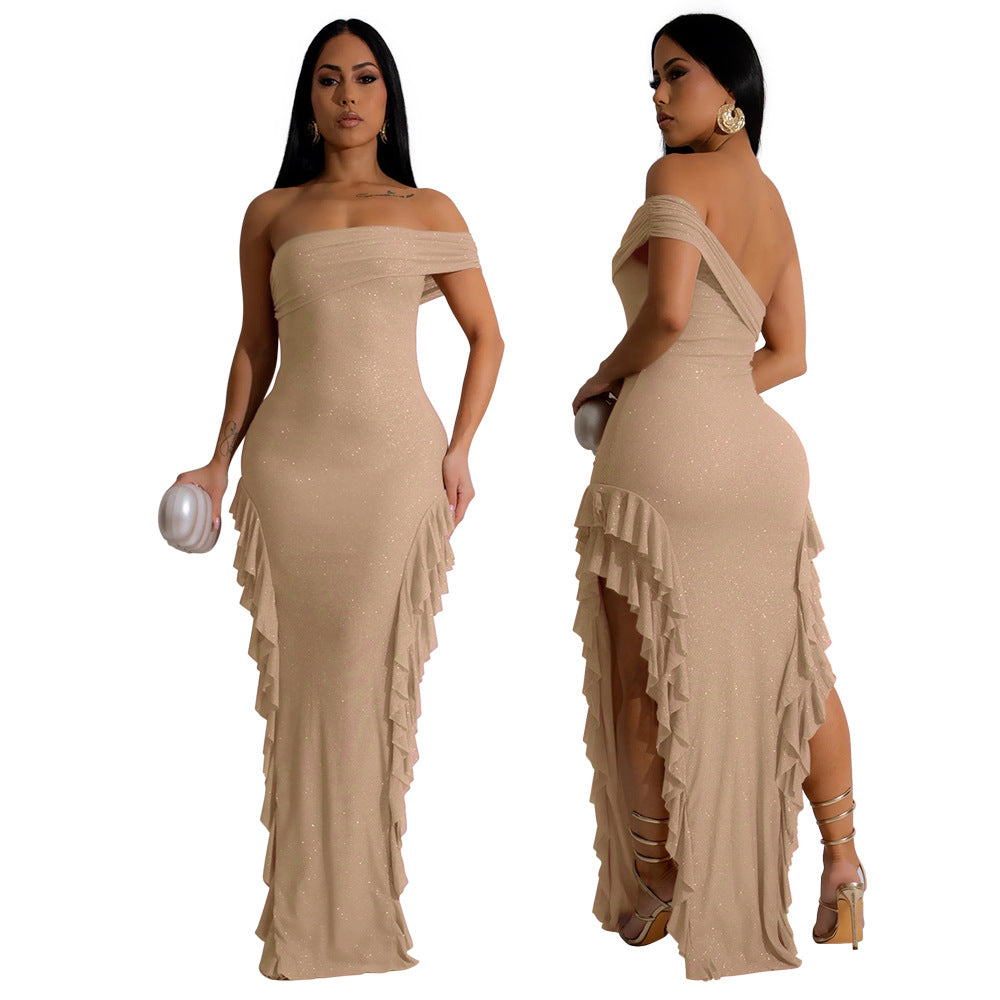 Women's Slim Fit Slit Dress Sexy Maxi Dresses