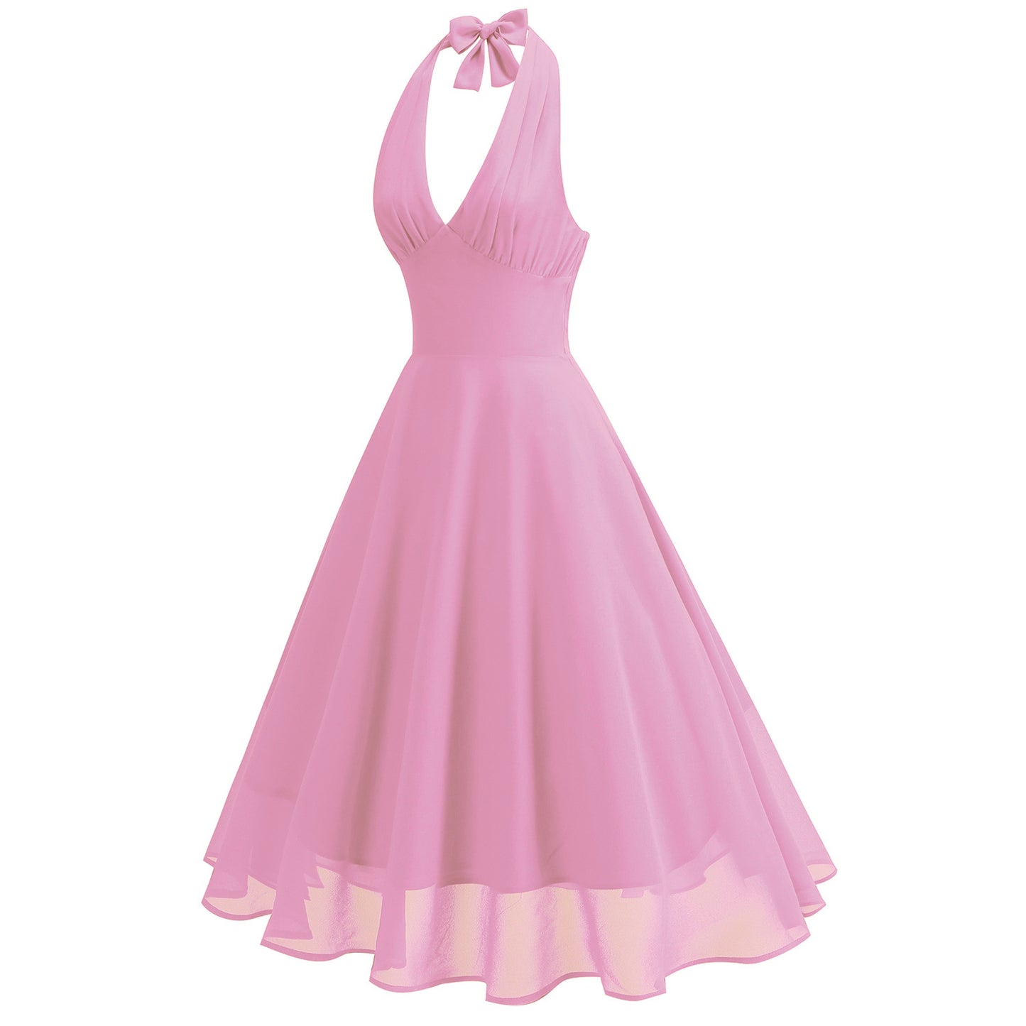 Women's V High Waist Backless Sexy Halter Dresses