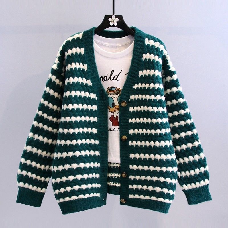 Women's Retro Style Fashionable Lazy Contrast Color Tops
