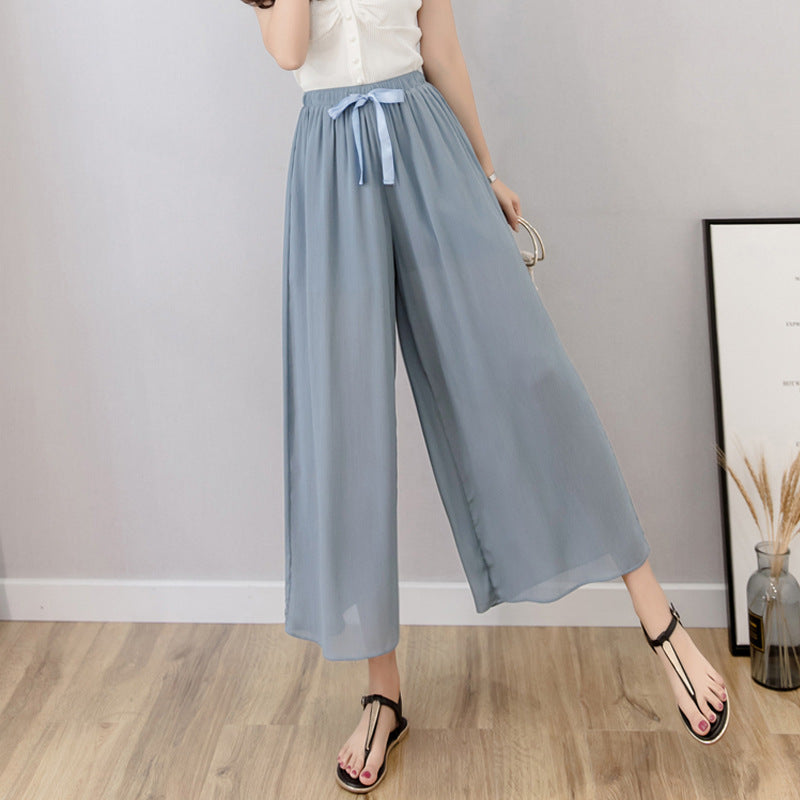 Women's Chiffon Fat Loose Graceful Casual Culottes Plus Size