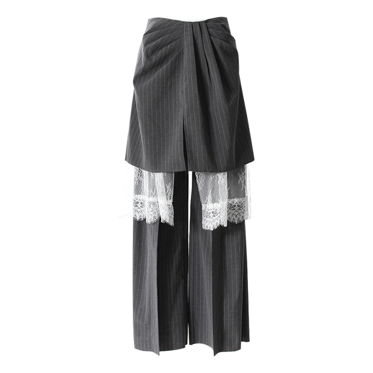 Personalized Design Three-piece Autumn Lace Patchwork Stripes Pants