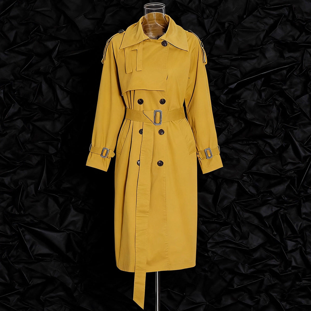 Women's Long Sleeve Solid Color British Autumn Fashion Elegant Waist Coats