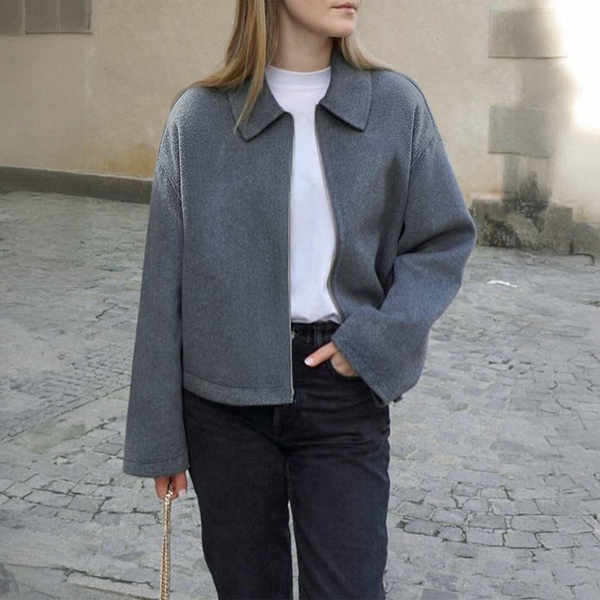 Women's Trendy Casual Solid Color Long-sleeved Jackets