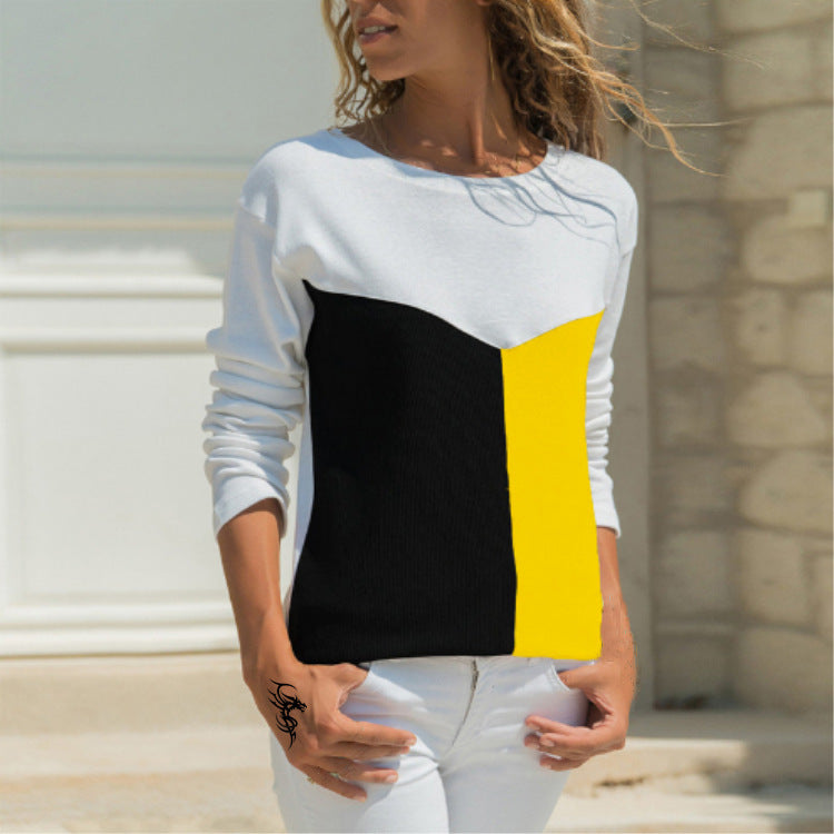 Women's Supports Various Contrast Color Positioning Printed Blouses