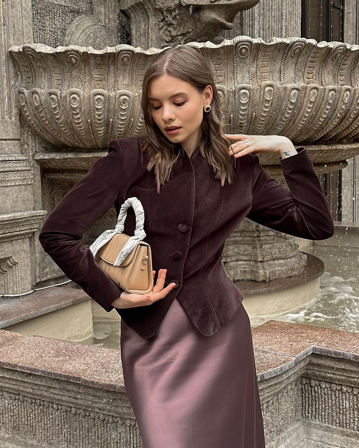 Women's Casual Retro Stand Collar Button Jackets
