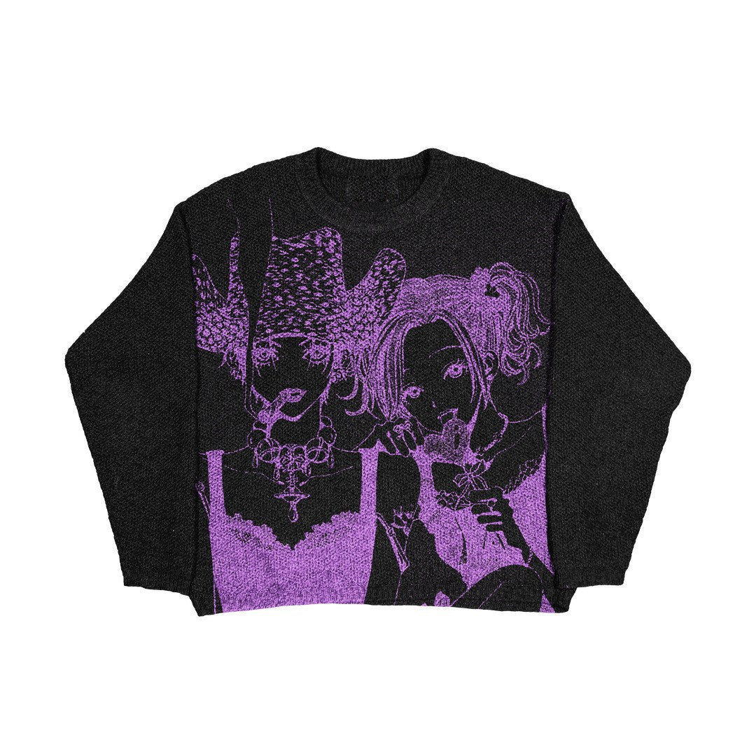 Women's & Men's & Personality Street Printed Round Neck Sweaters