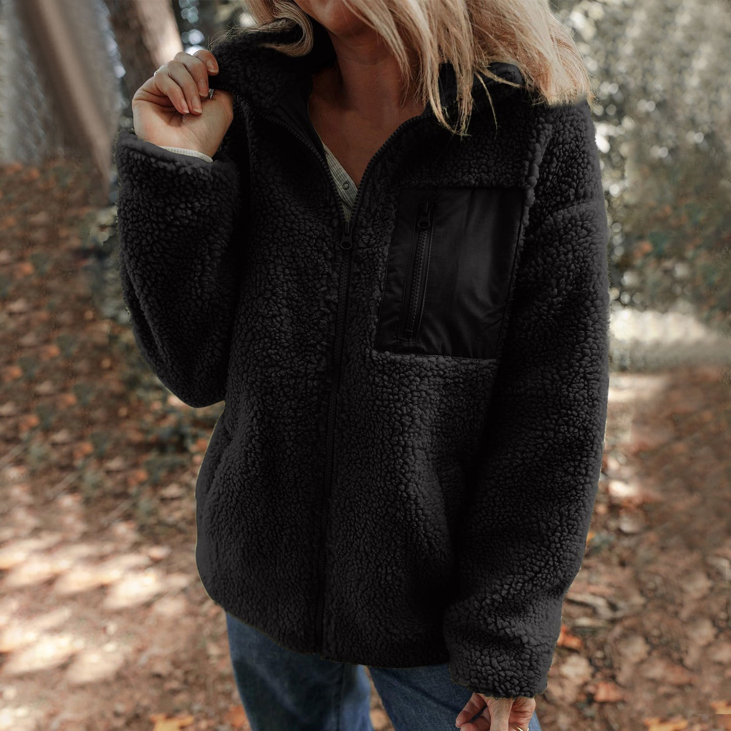 Women's & Men's & Windproof Faux Cashmere Polar Fleece Long Sleeve For Sweaters