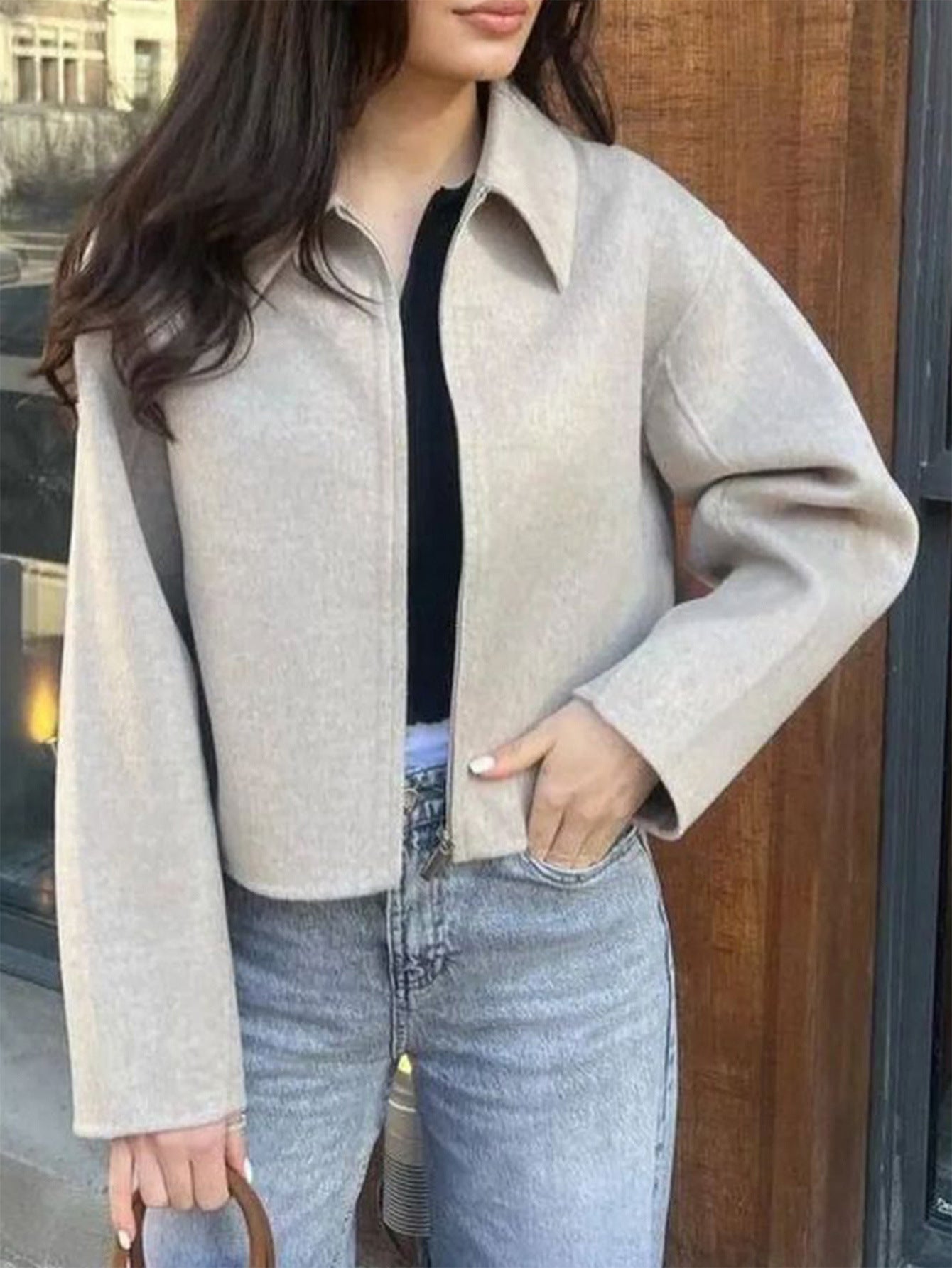 Women's Trendy Casual Solid Color Long-sleeved Jackets