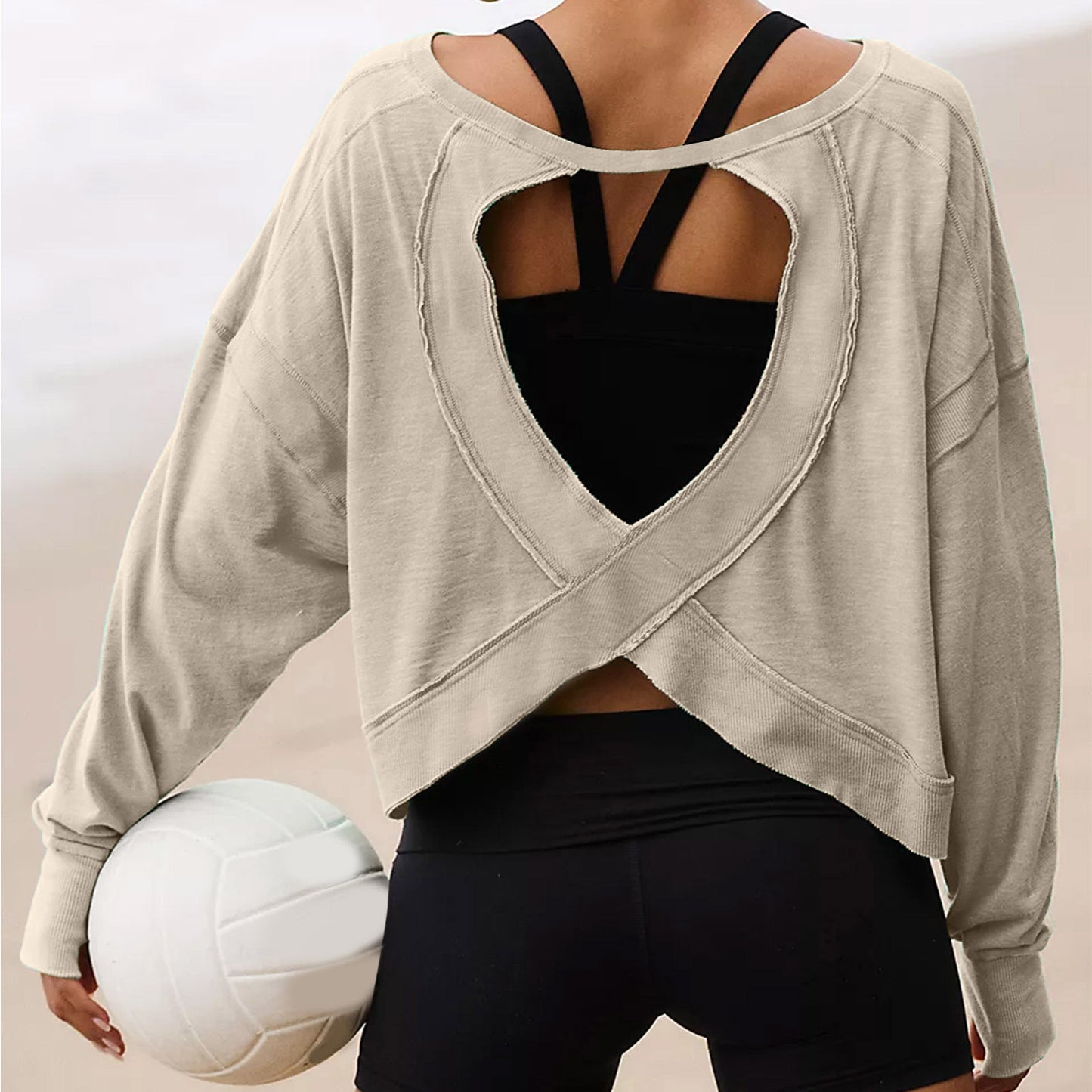 Clothes Backless Long Sleeves Fashion Personality Blouses