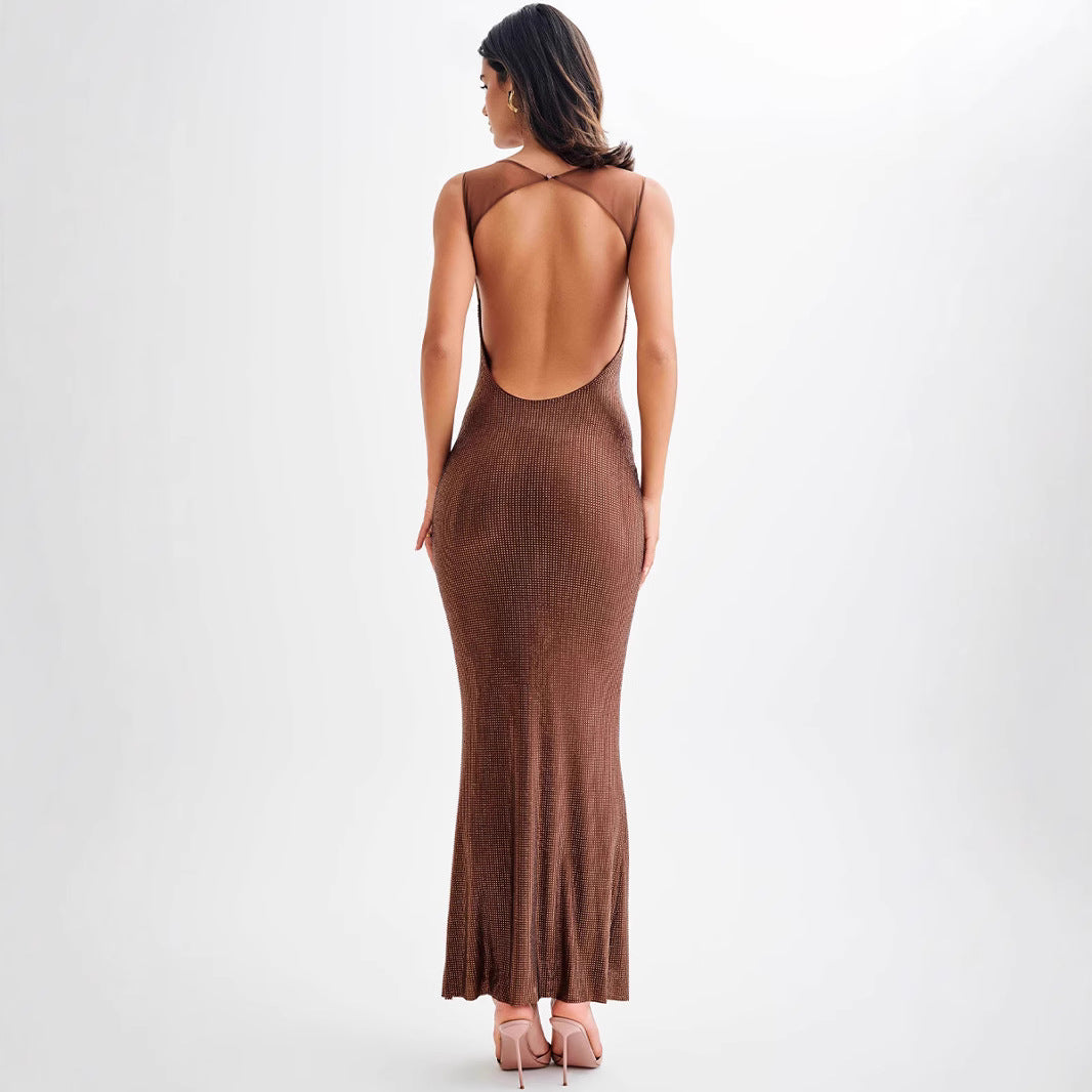 Women's Graceful Tube Sexy Rhinestone Dress Dresses