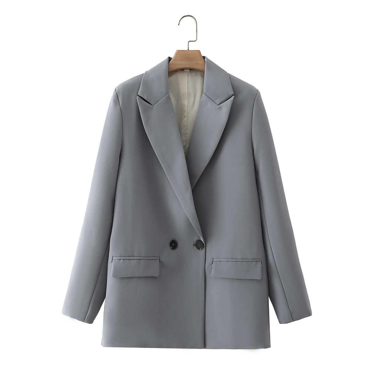 Women's Popular Beautiful Simple Loose Double-breasted Blazers