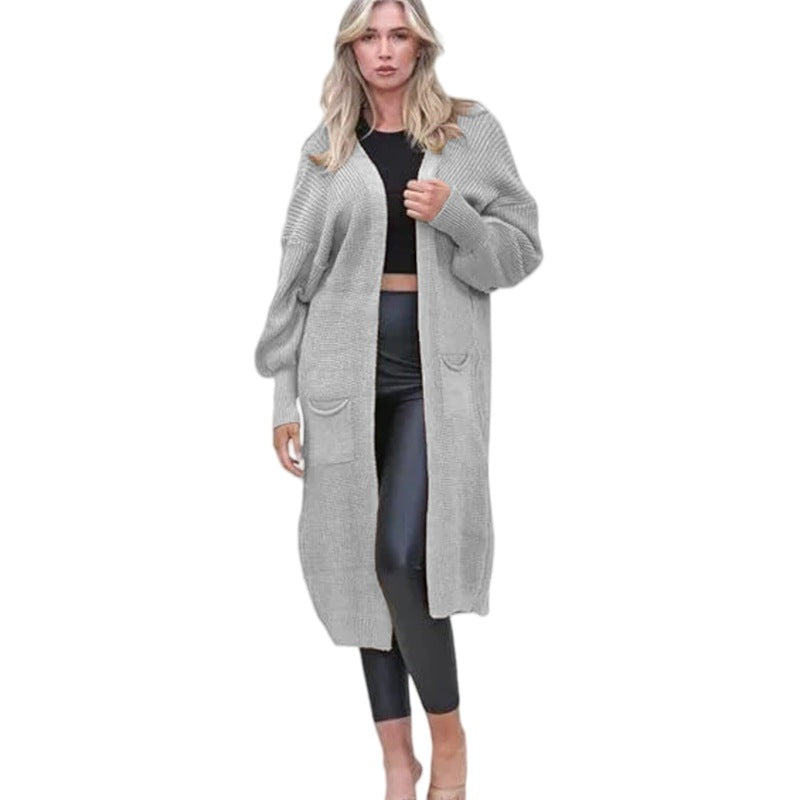 Women's Knitted Winter Set Loose Pockets Long Knitwear