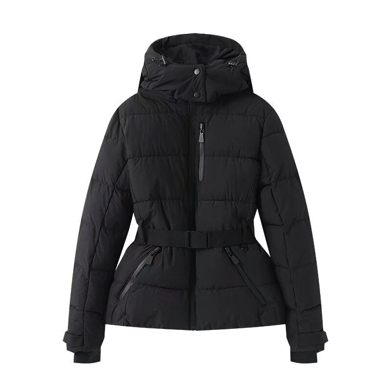 Women's Slimming With Belt Skiing Series Clothes Coats