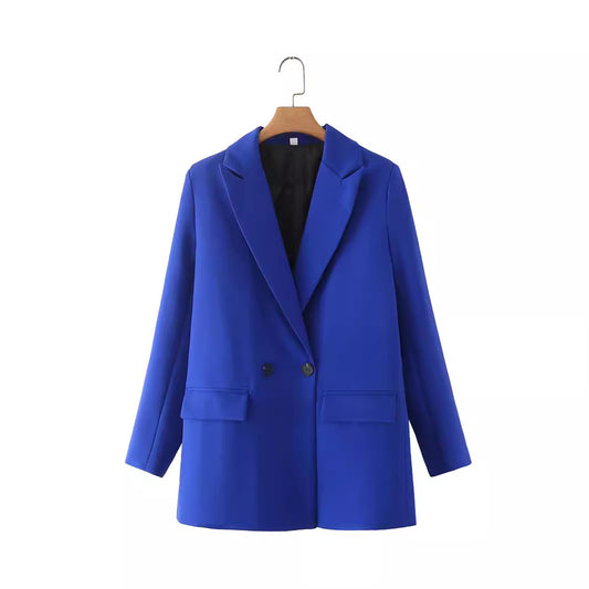 Women's Popular Beautiful Simple Loose Double-breasted Blazers