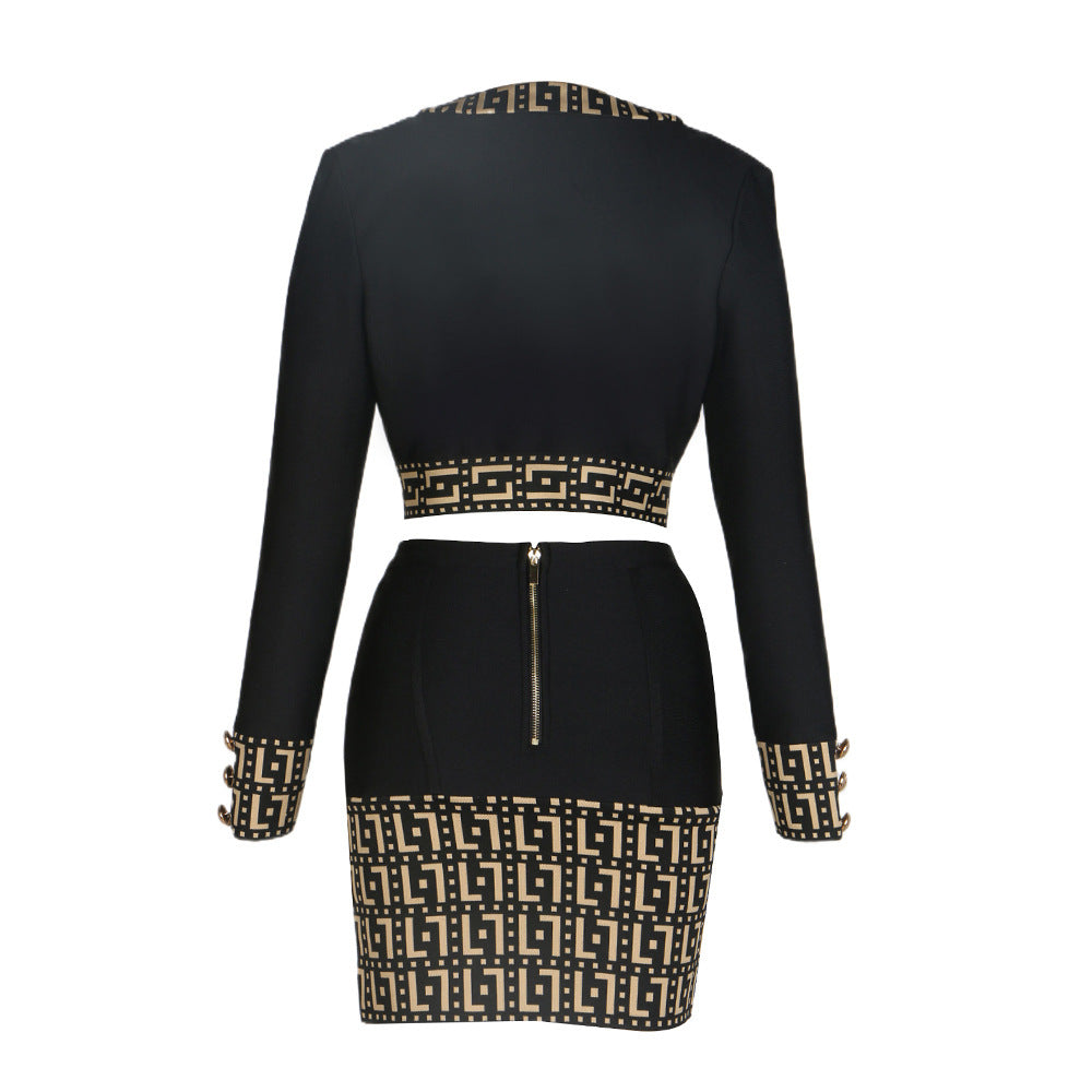 Fashion Jacquard Metal Button Hot Outfit Suits
