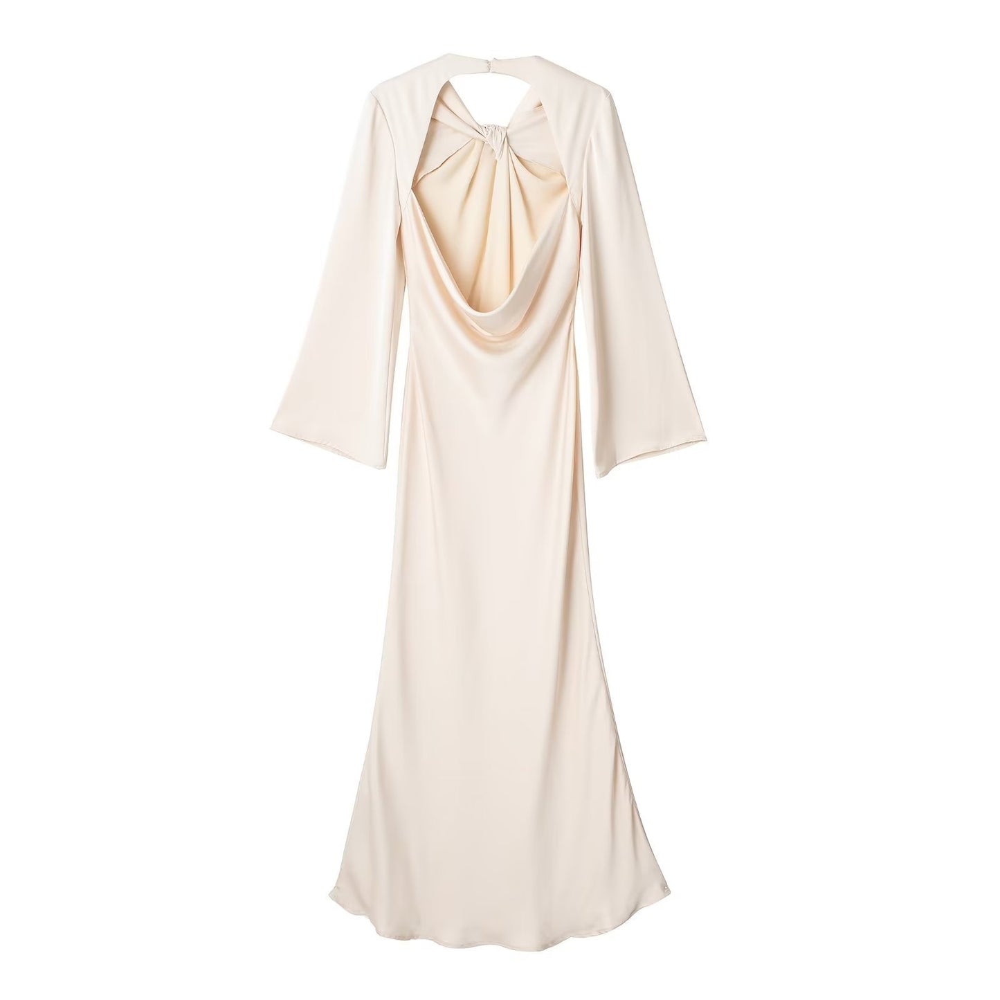 Women's Fashion Wear Design Niche Backless Silk Satin Dresses