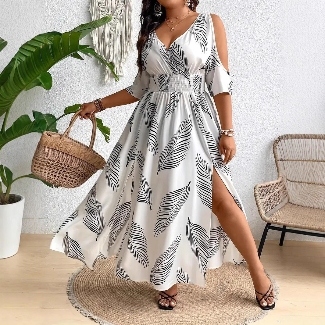 Fashion Sexy Print Dress Elegant Sleeveless Dresses