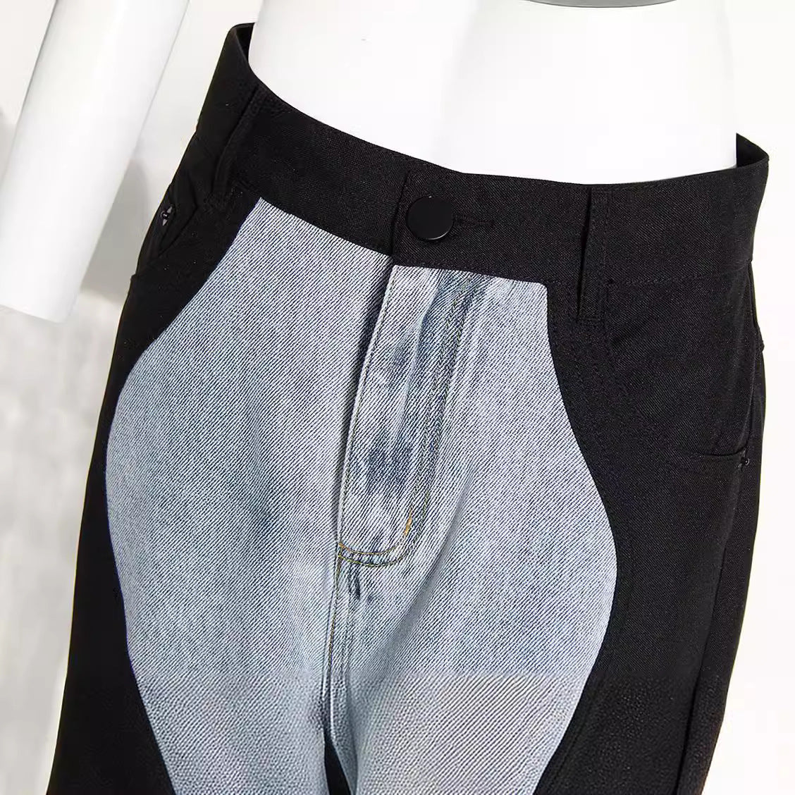 Denim Stitching Slimming Leg Trimming Female Street Style Jeans