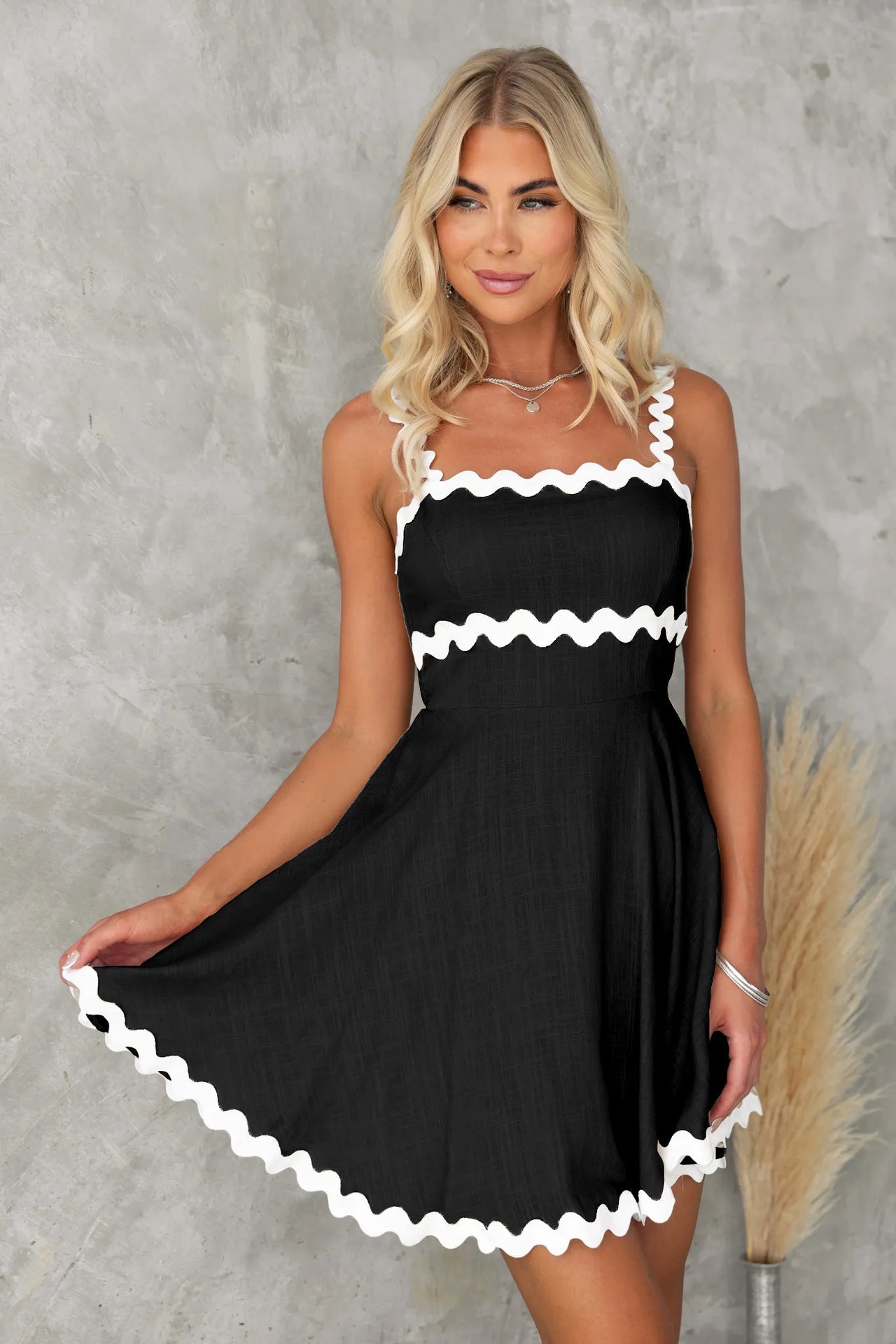 Summer Fresh Sweet Solid Color Sexy Dresses