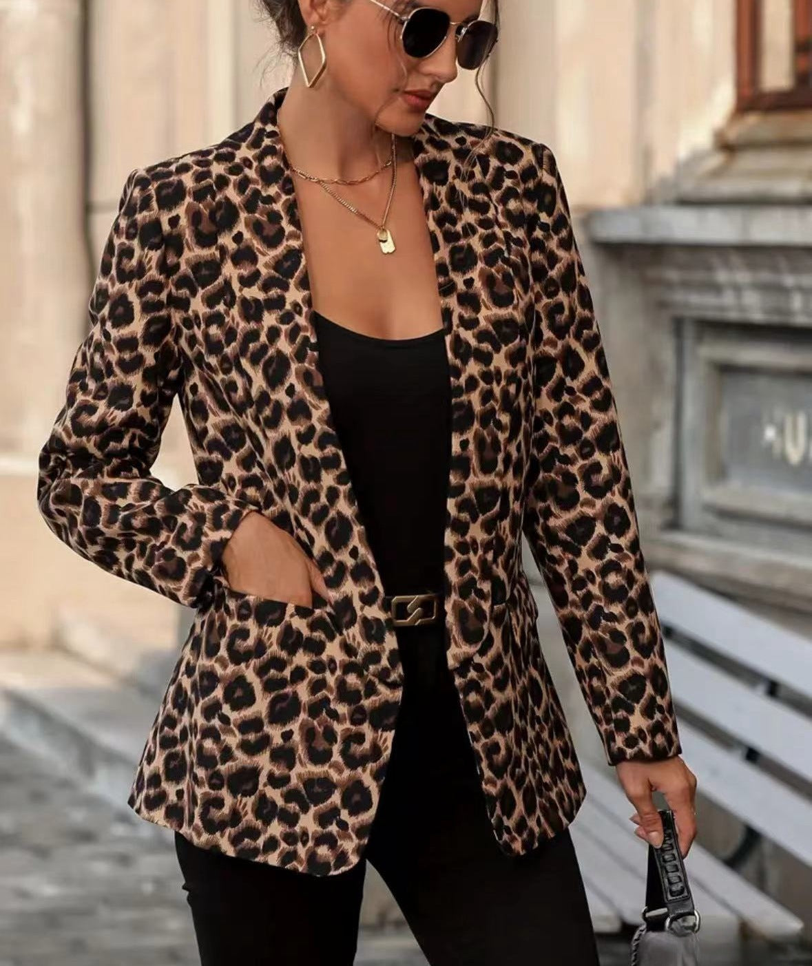 Trendy Stylish Versatile Fashion Leopard Print Blazers