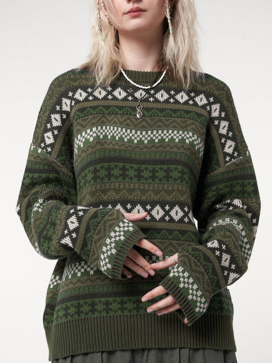 Women's Autumn Loose Slimming Casual Fashion Color Knitwear