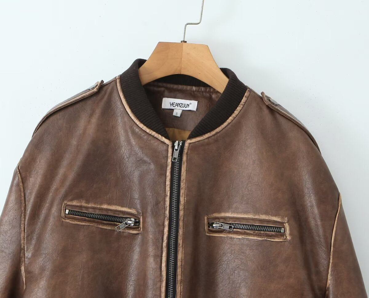 Women's Autumn Retro Style American Street Loose Jackets