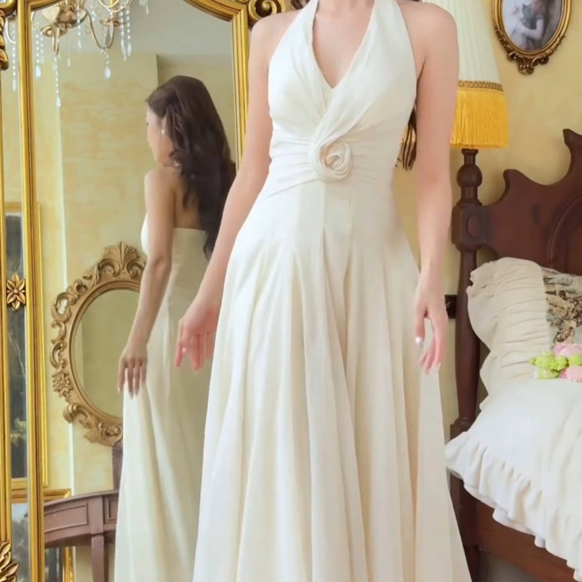 Sleeveless Halter Gentle Temperament Slimming Dress Dresses