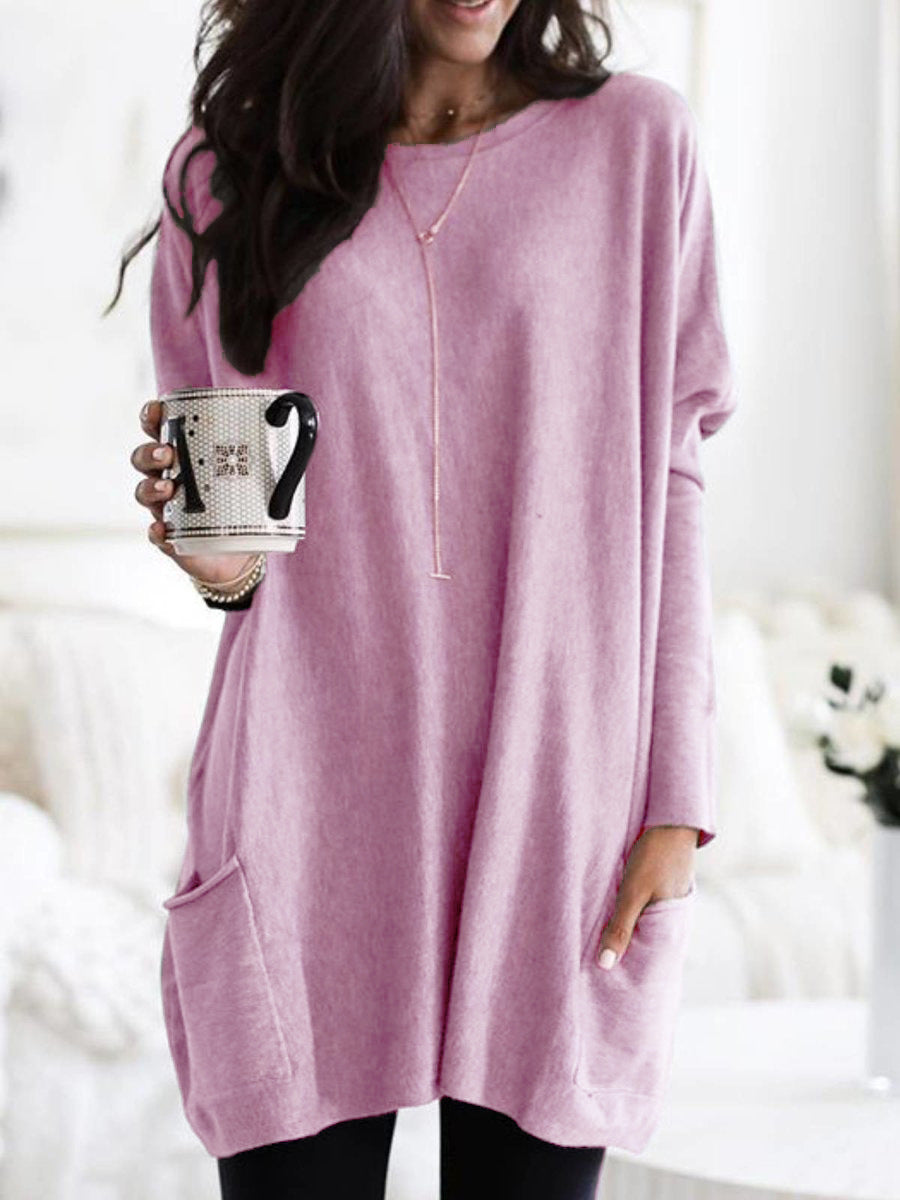 Women's Autumn Long Sleeve Casual Pocket T-shirt Blouses