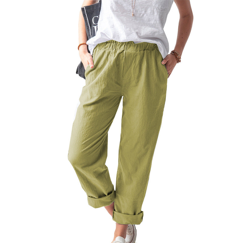 Women's Attractive Summer Casual Elastic Trousers Pants