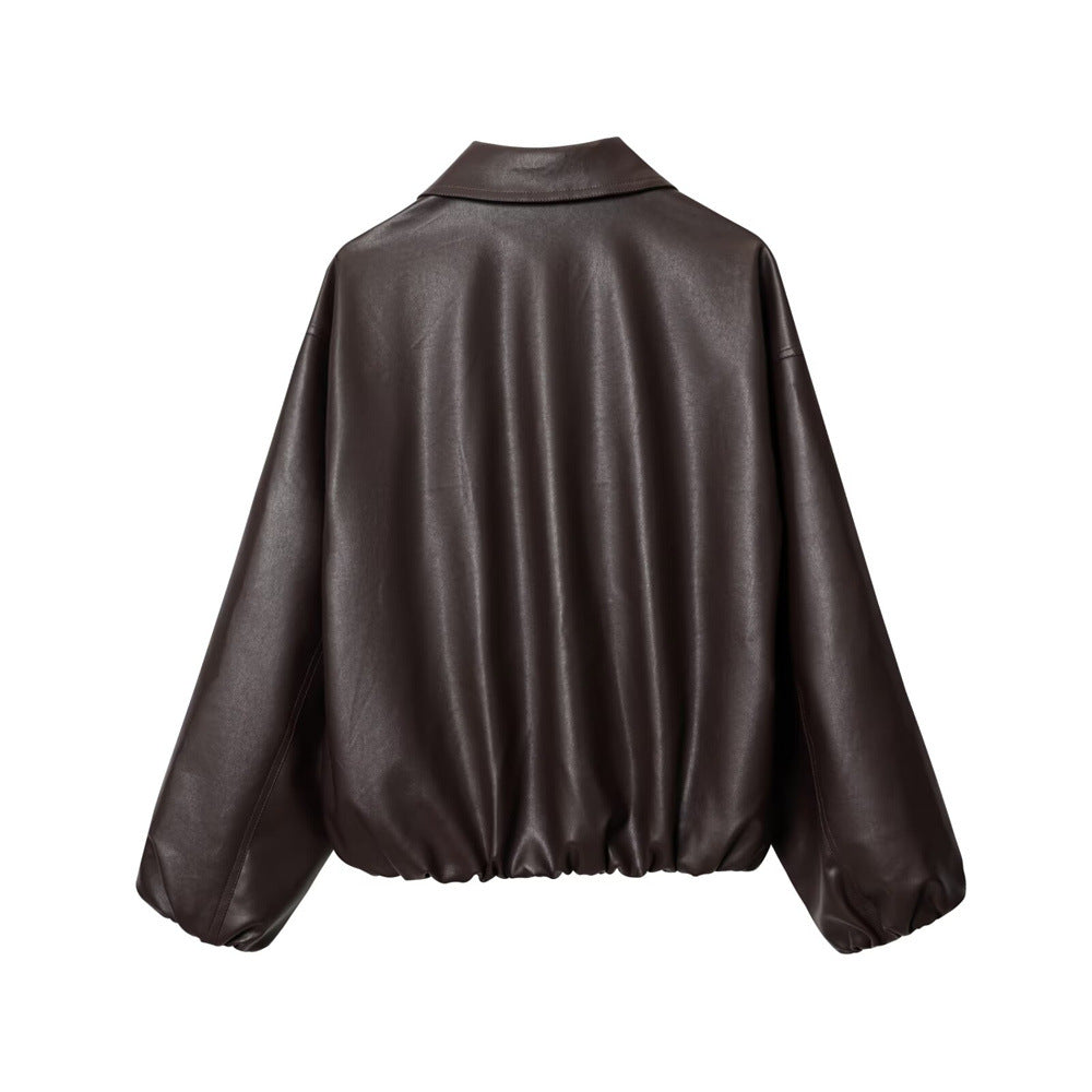 Women's Autumn Fashion Casual Hipster Zipper Imitation Clothing