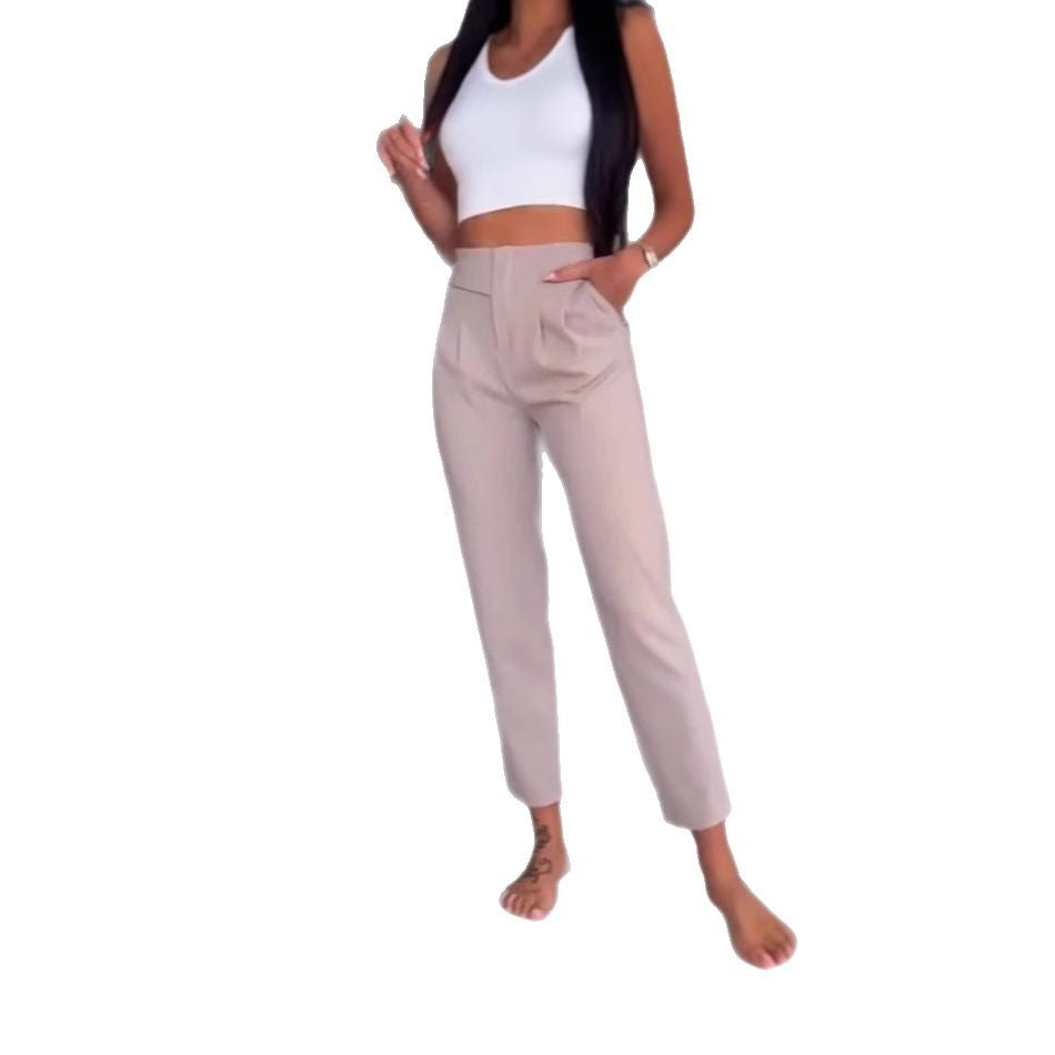 Women's Creative Solid Color Clothes Casual Pants