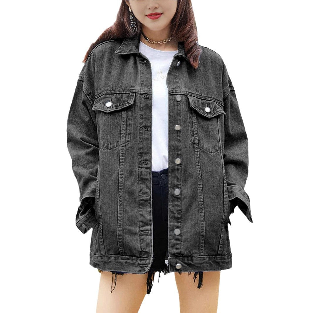 Women's Versatile Durable Unique Denim Long-sleeved Jackets