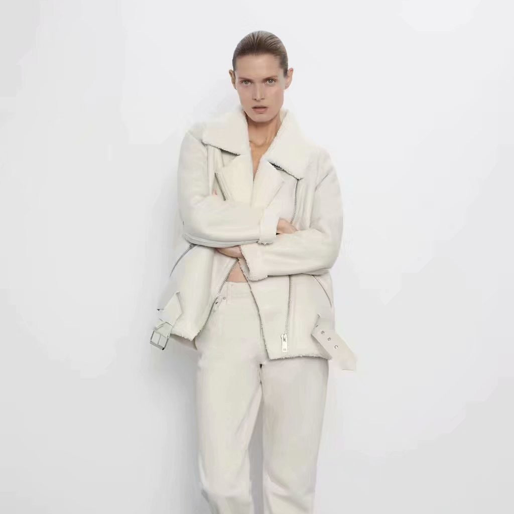 Women's Creative Style Original Fur Fleece-lined Thickened Jackets