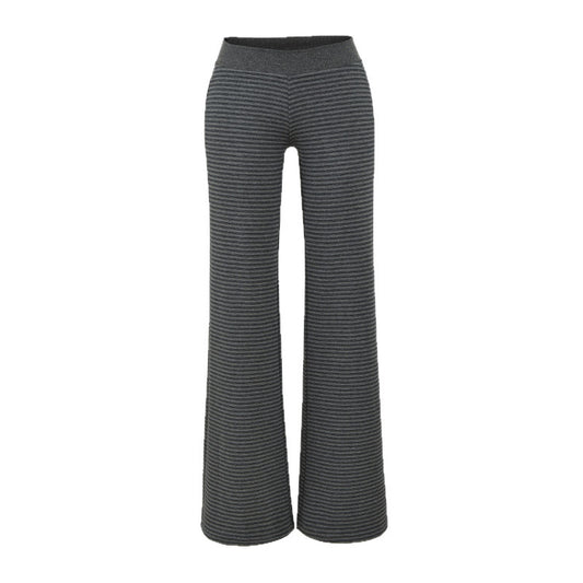 Women's Autumn Hot Striped Bootleg Lazy Drape Pants