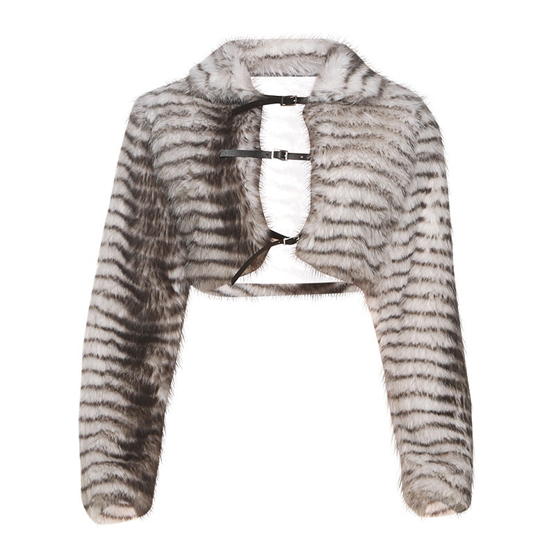 Women's Fashion Metal Leather Ring Sexy Navel Coats