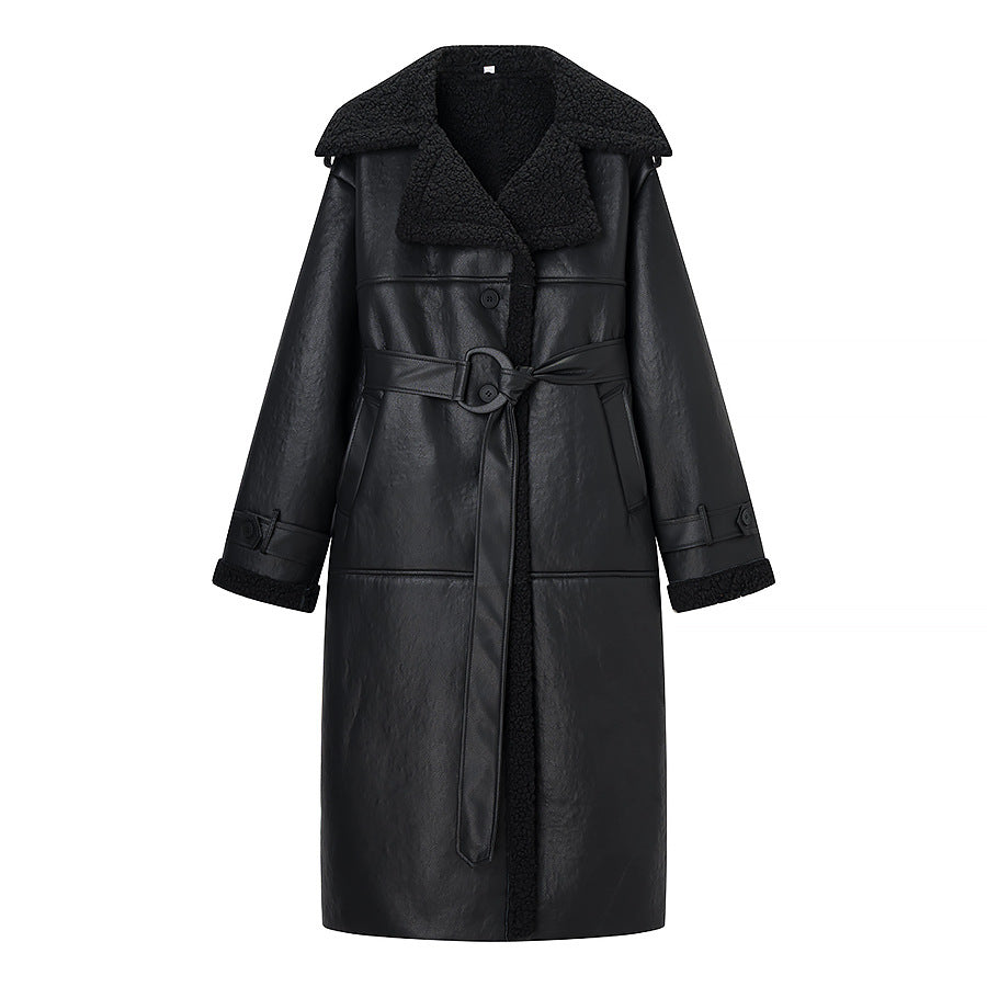 Women's Trench Elegant Long Lapel Sleeve Belt Coats