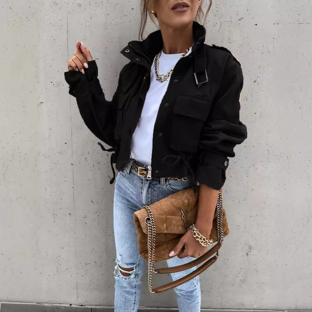 Women's Glamorous Casual Innovative Russian Motorcycle Jackets